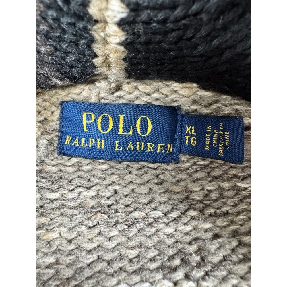 Polo Ralph Lauren Southwestern Aztec Shawl Cardigan Sweater Mens XL Country